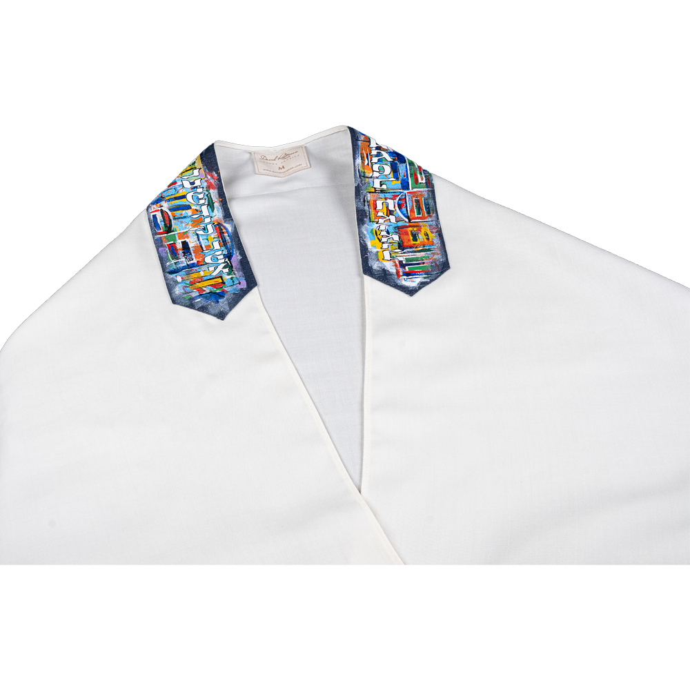 Tallit with art "Jerusalem"