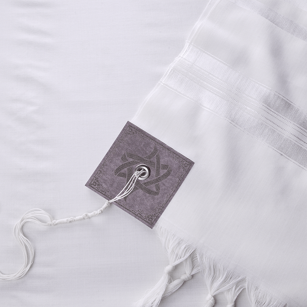 Tallit "Gilad" made of wool with velour