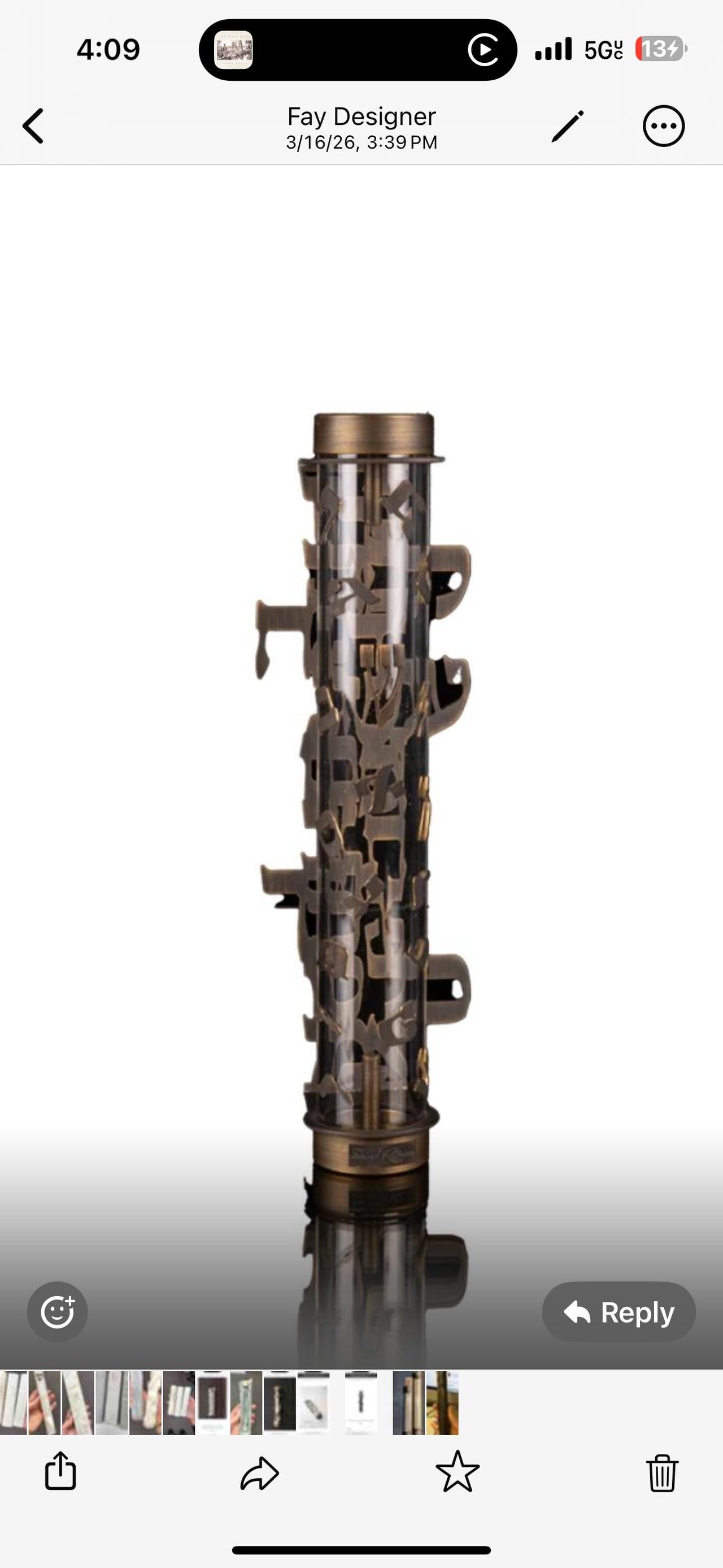 Special order mezuzah