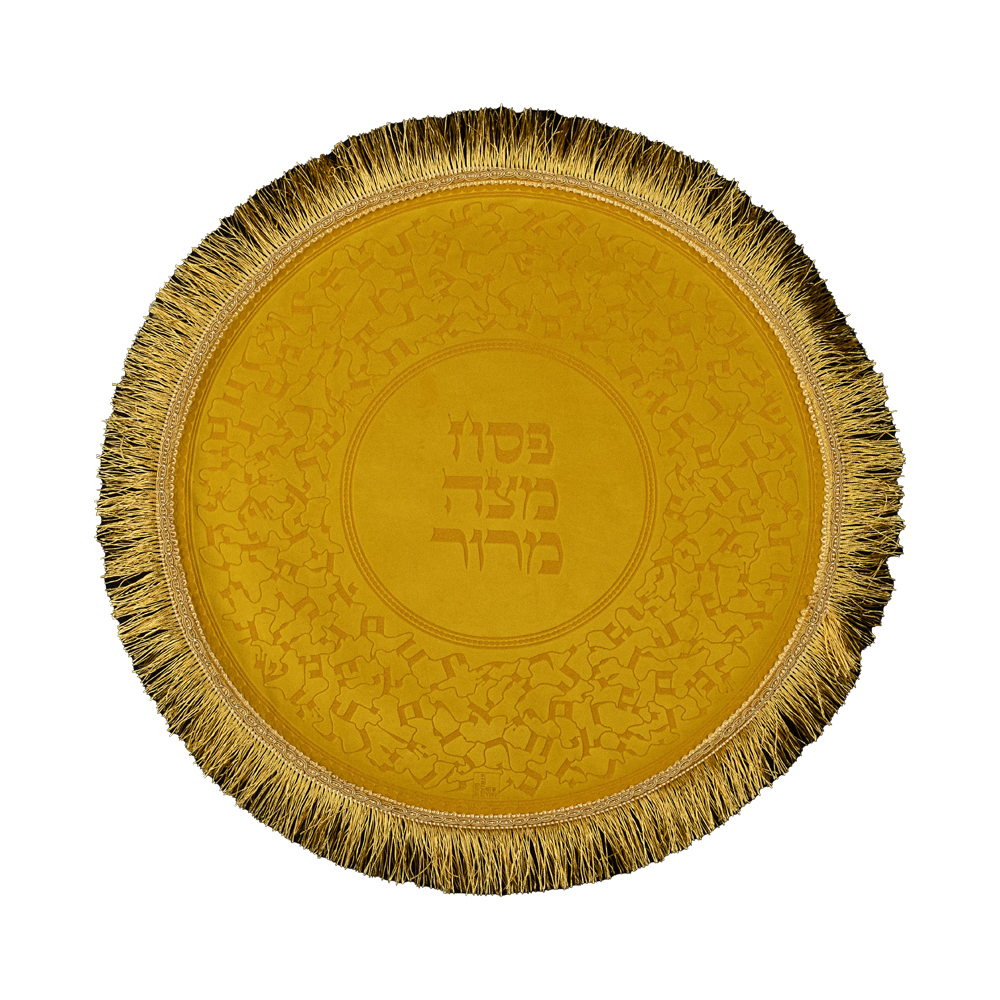 Cover for Matzo "Letters of the Hebrew alphabet" made of velour