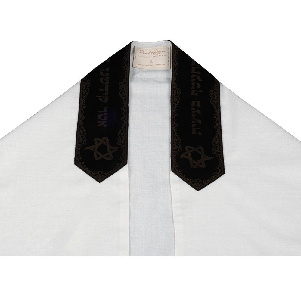 Tallit "Chabad" made of wool with suede