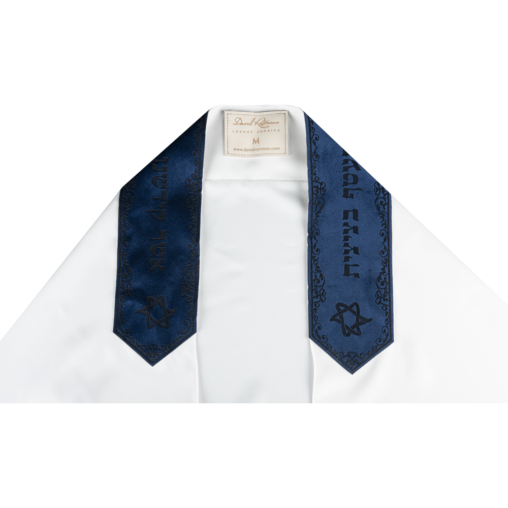 Tallit "Classic" made of wool with velour