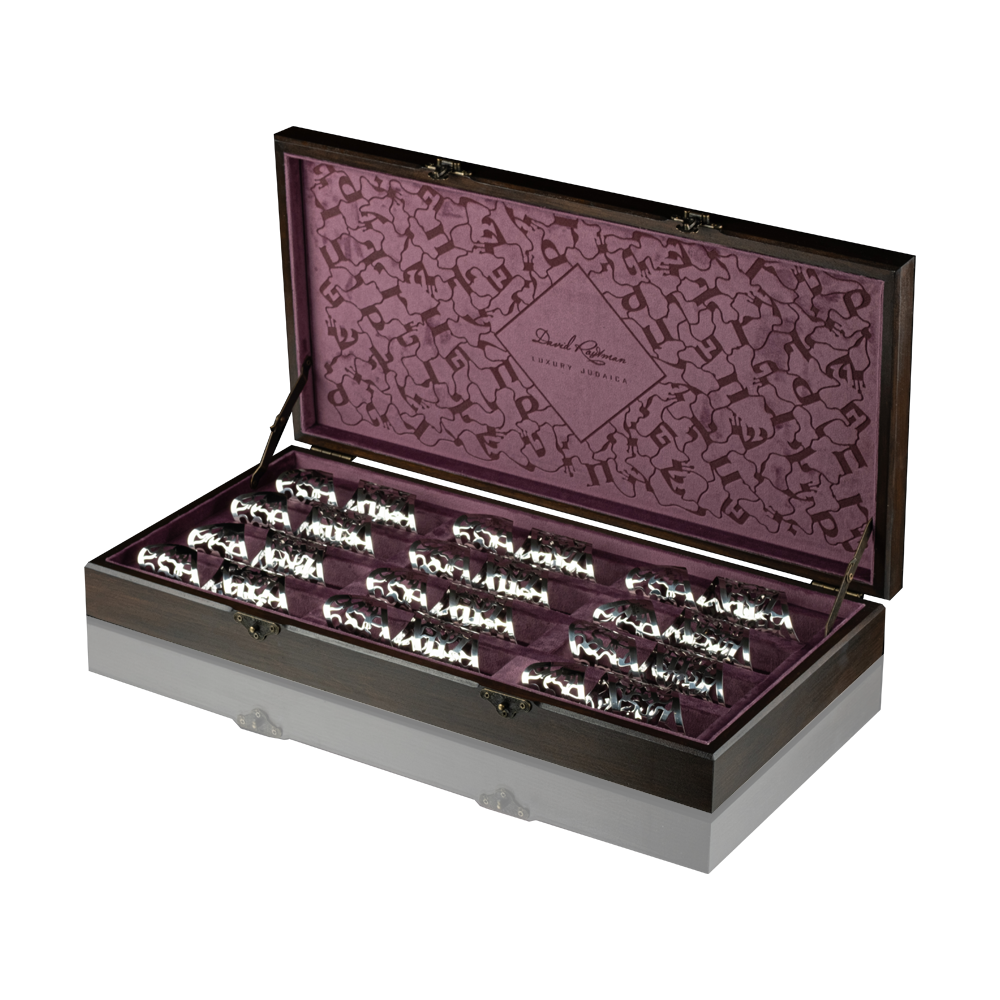 Set of napkin rings "Letters of the Hebrew alphabet"