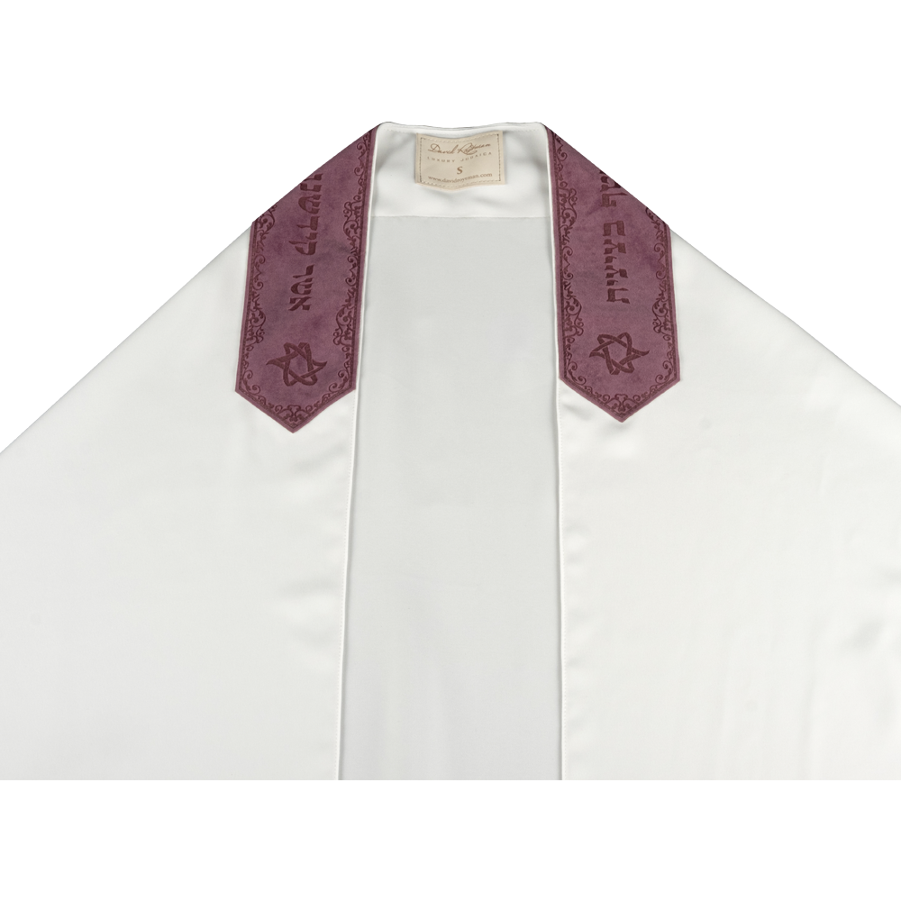 Tallit "Classic" made of wool with velour