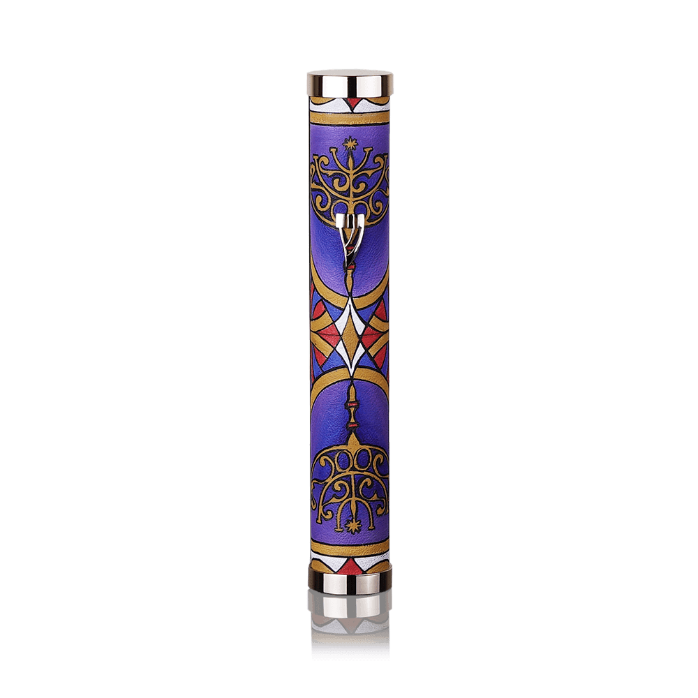 Case for mezuzah "Jerusalem" with art "Abstraction"