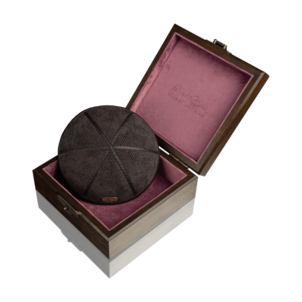 Kippah "Modern" made of textured velour