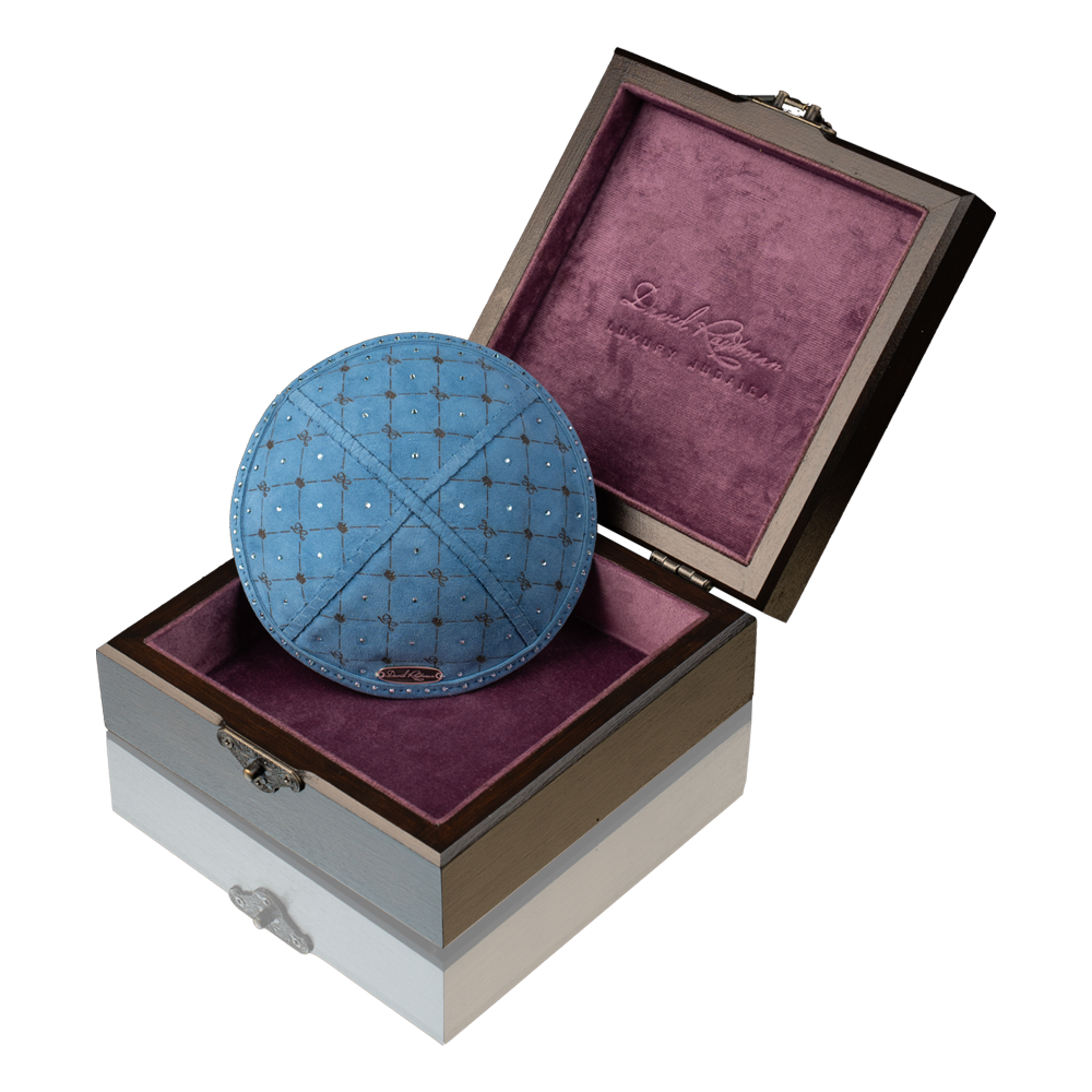 Kippah "Baby" made of suede with Swarovski crystals. King David Collection