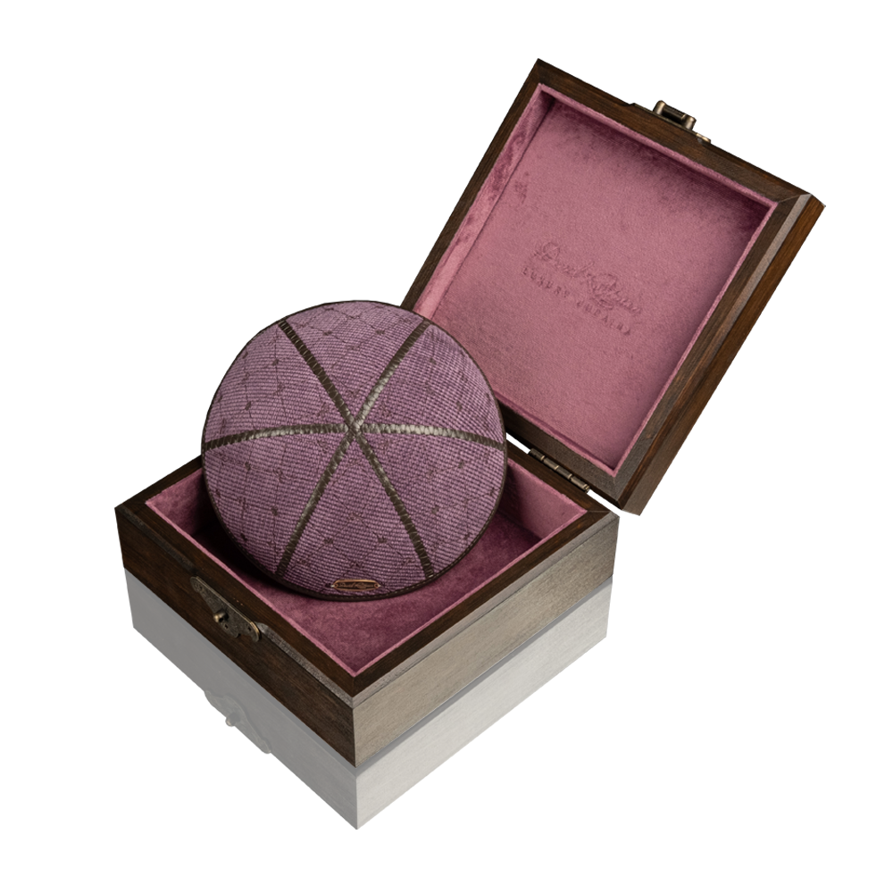 Kippah "Modern" made of textured velour