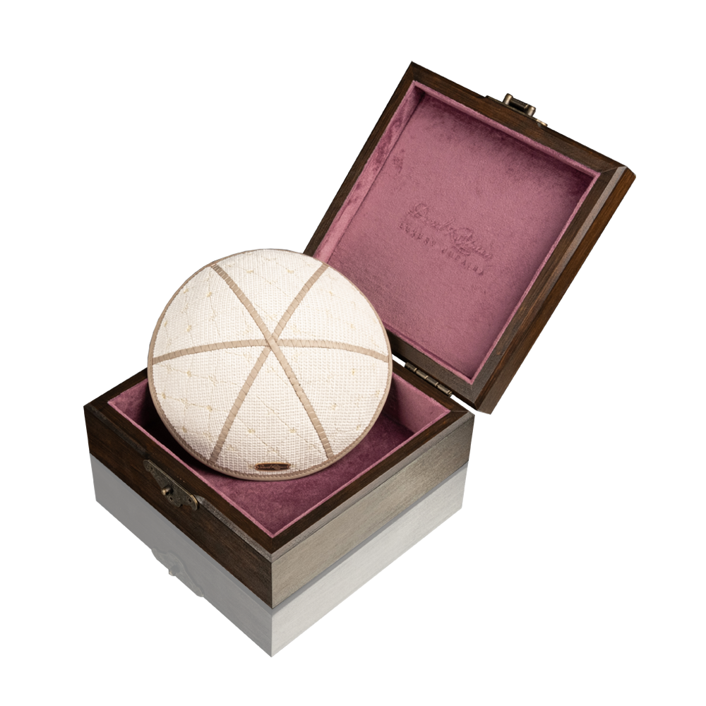 Kippah "Modern" made of textured velour