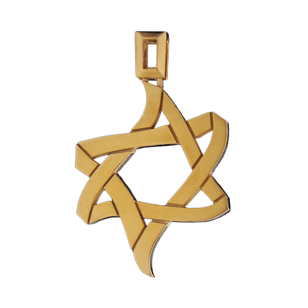 Pendant "Ice and Fire" made of gold with enamel