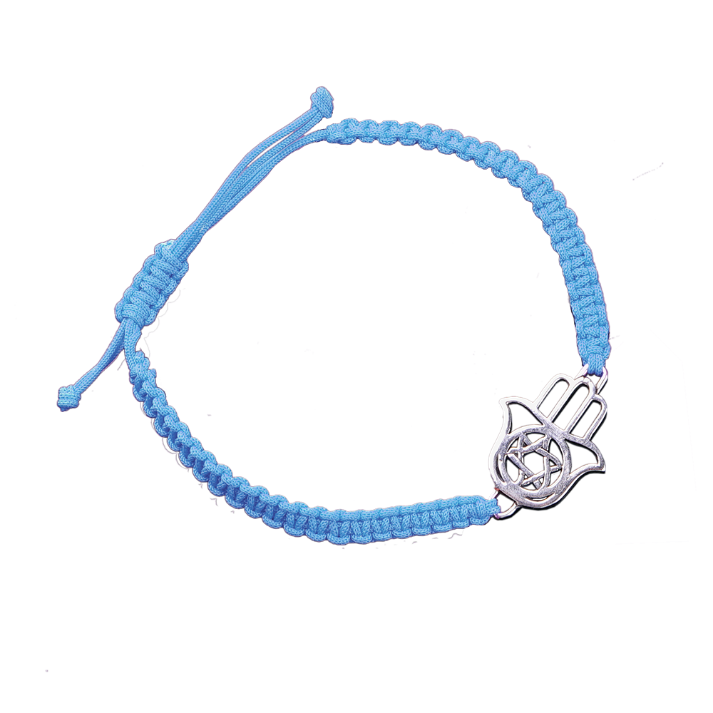 Bracelet "Hamsa and Star of David" with silver