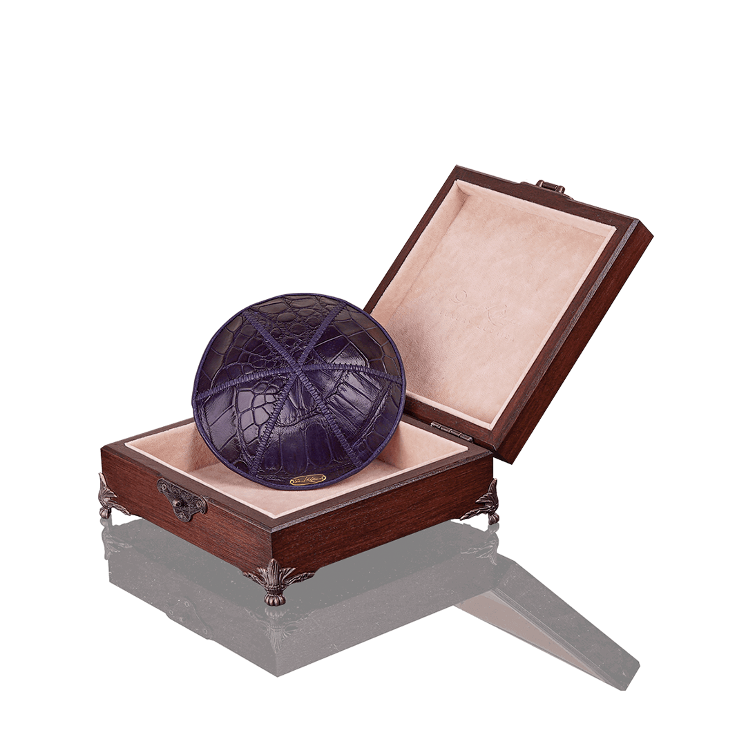 Kippah "Modern" made of crocodile