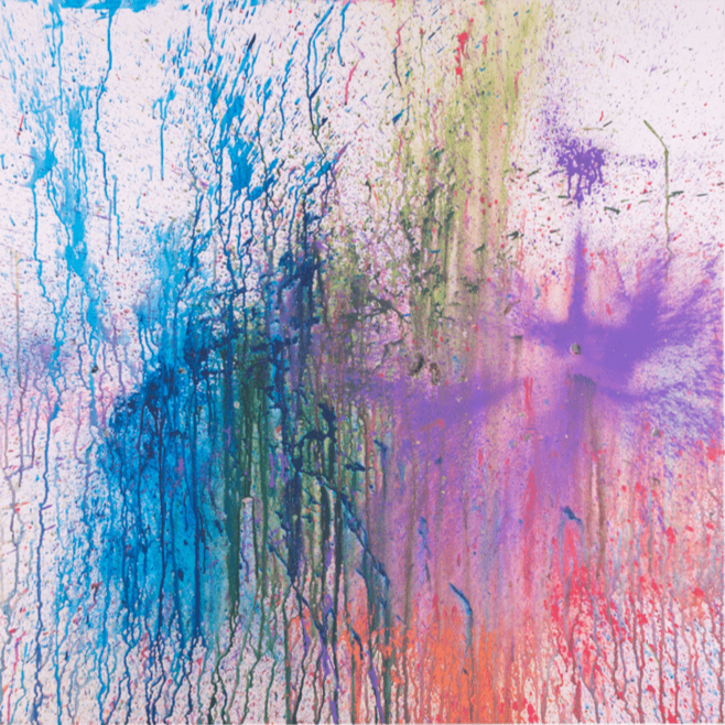 "Abstraction" acrylic on white canvas