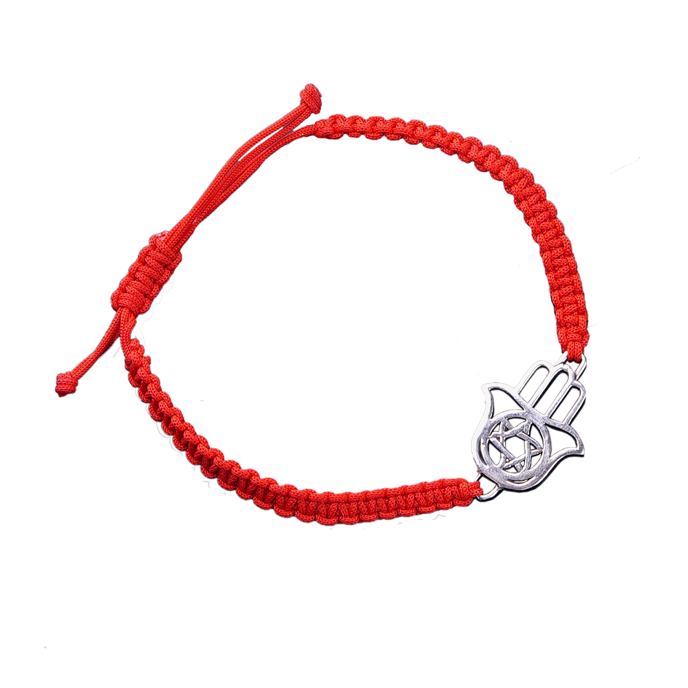 Bracelet "Hamsa and Stars of David" with silver