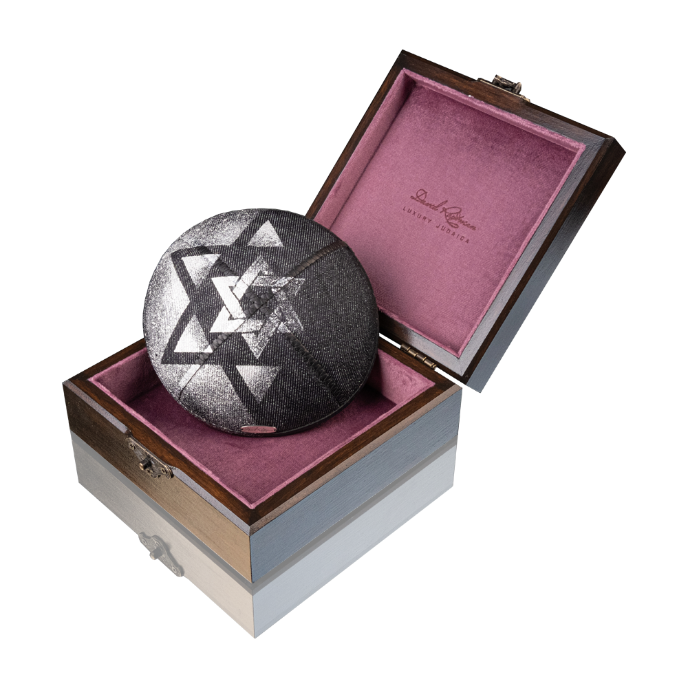 Kippah "Classic" made of denim with art "Star of David"
