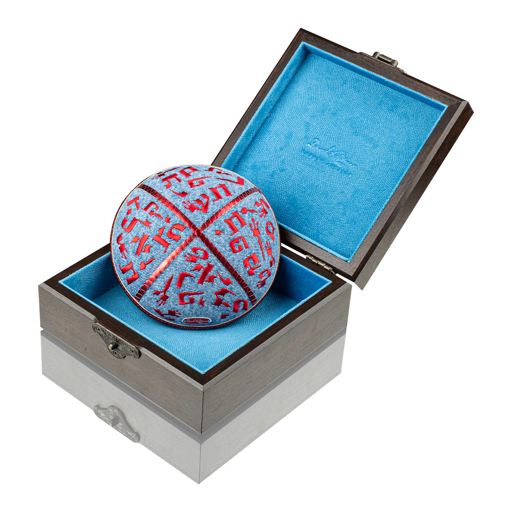 Kippah "Classic" made of denim with embroidered "Letters"