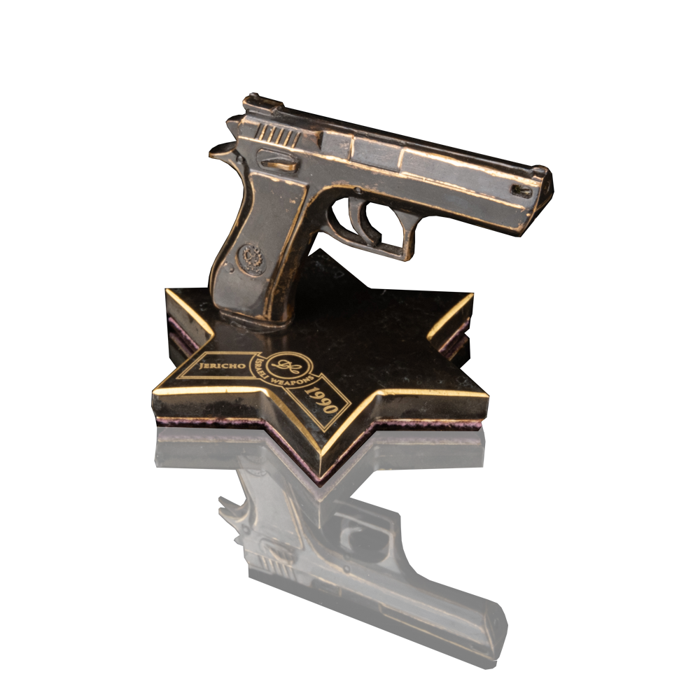 Bronze model of submachine gun "Jericho 1990"