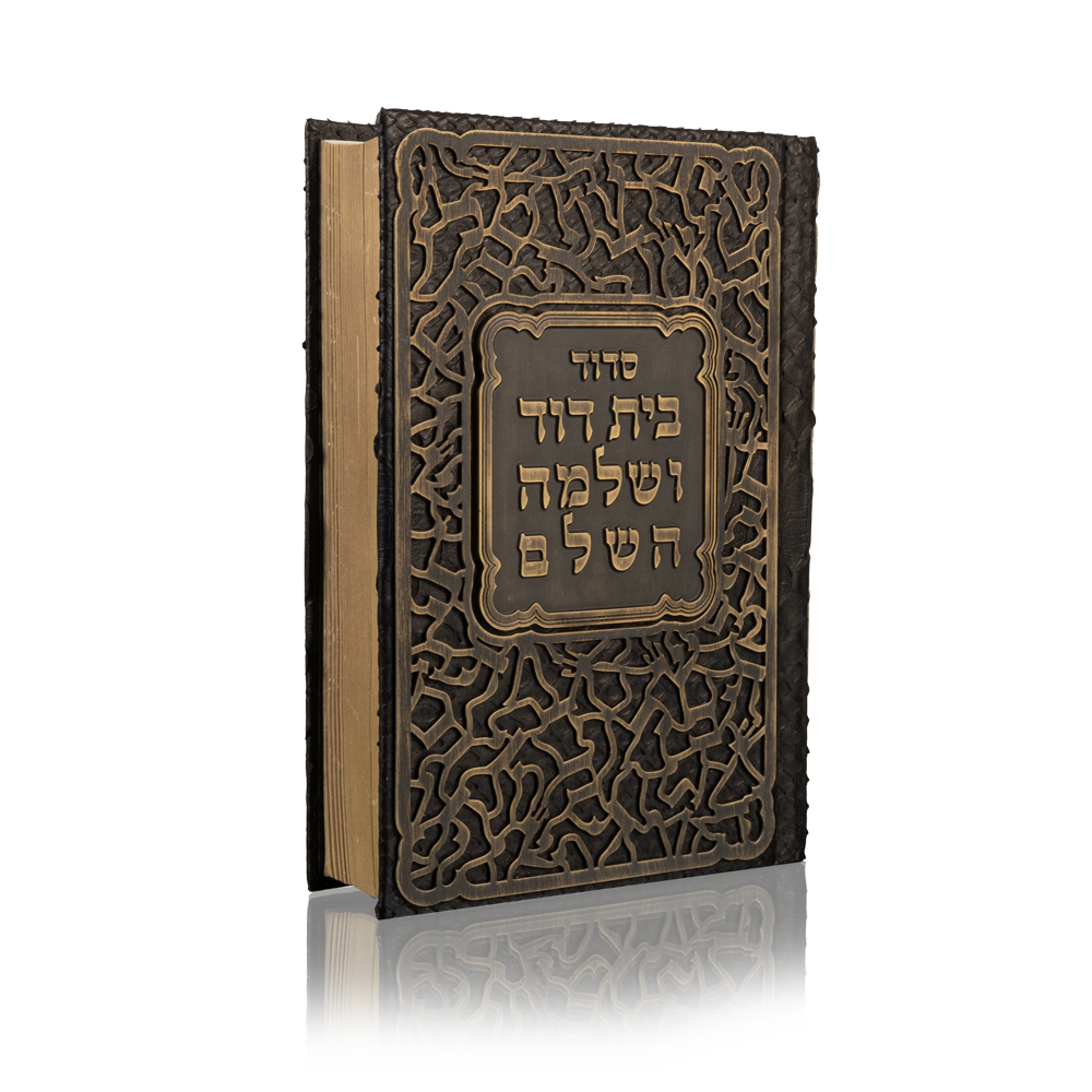 Siddur "Letters of the Hebrew alphabet" made of python with brass