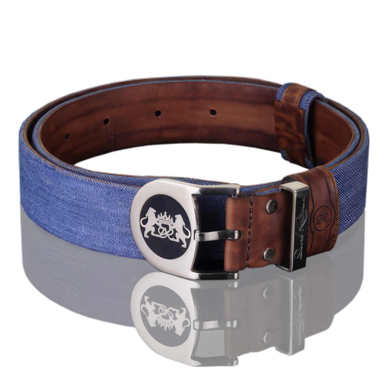 Belt made of denim