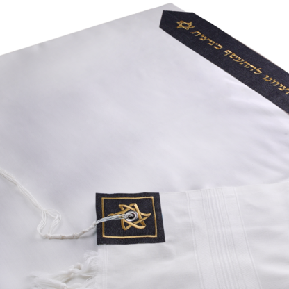 Tallit "Carmel" made of wool with denim