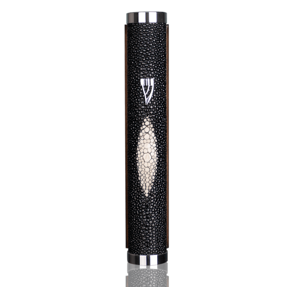 Case for mezuzah "Jerusalem" made of stingray