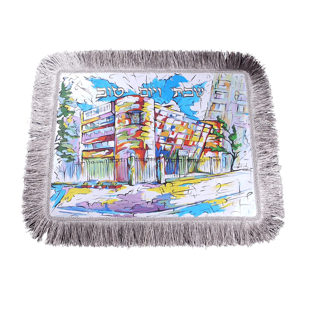 Challah cover with art "Synagogue on Bronnaya"