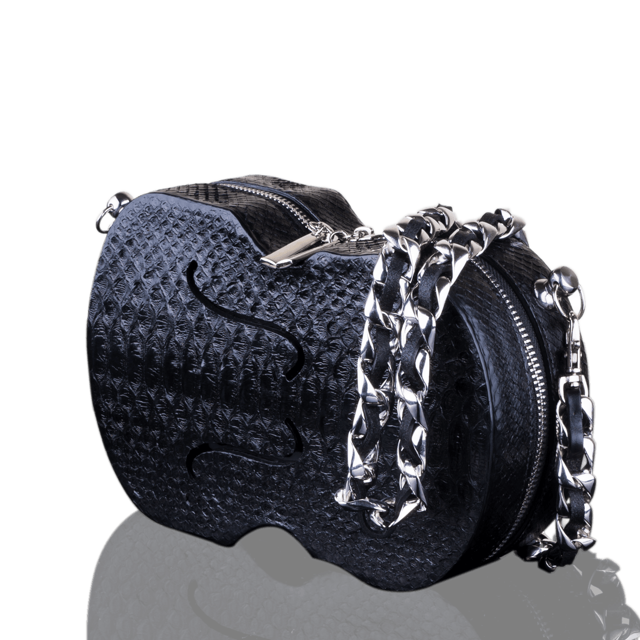 Clutch Bag "Violin" made of python