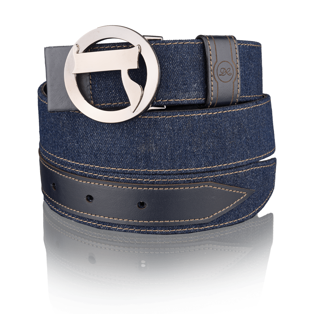 Belt made of denim