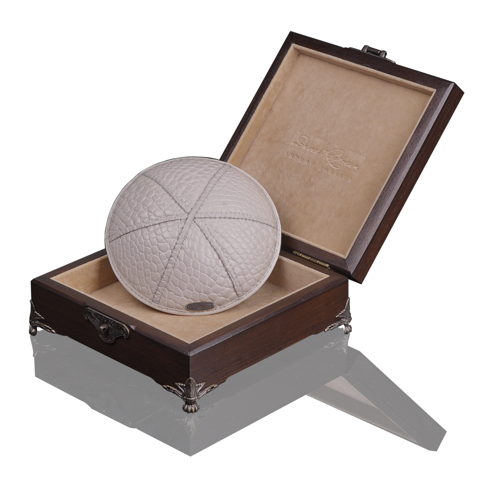 Kippah "Modern" made of crocodile