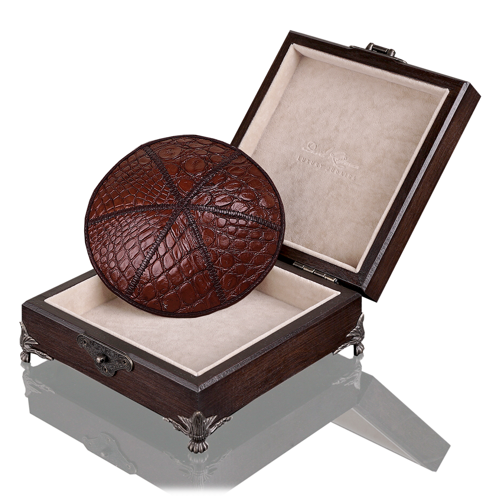 Kippah "Modern" made of crocodile