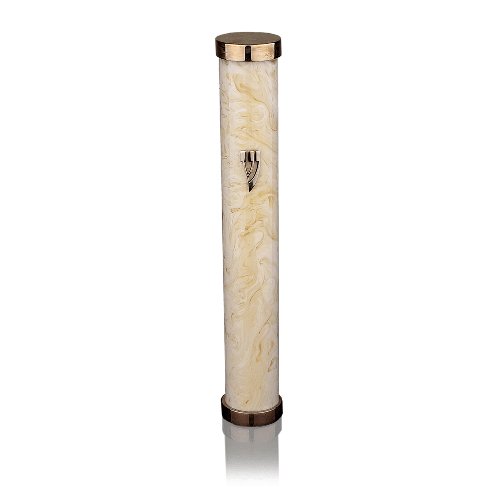 Case for mezuzah "Jerusalem" made of amber