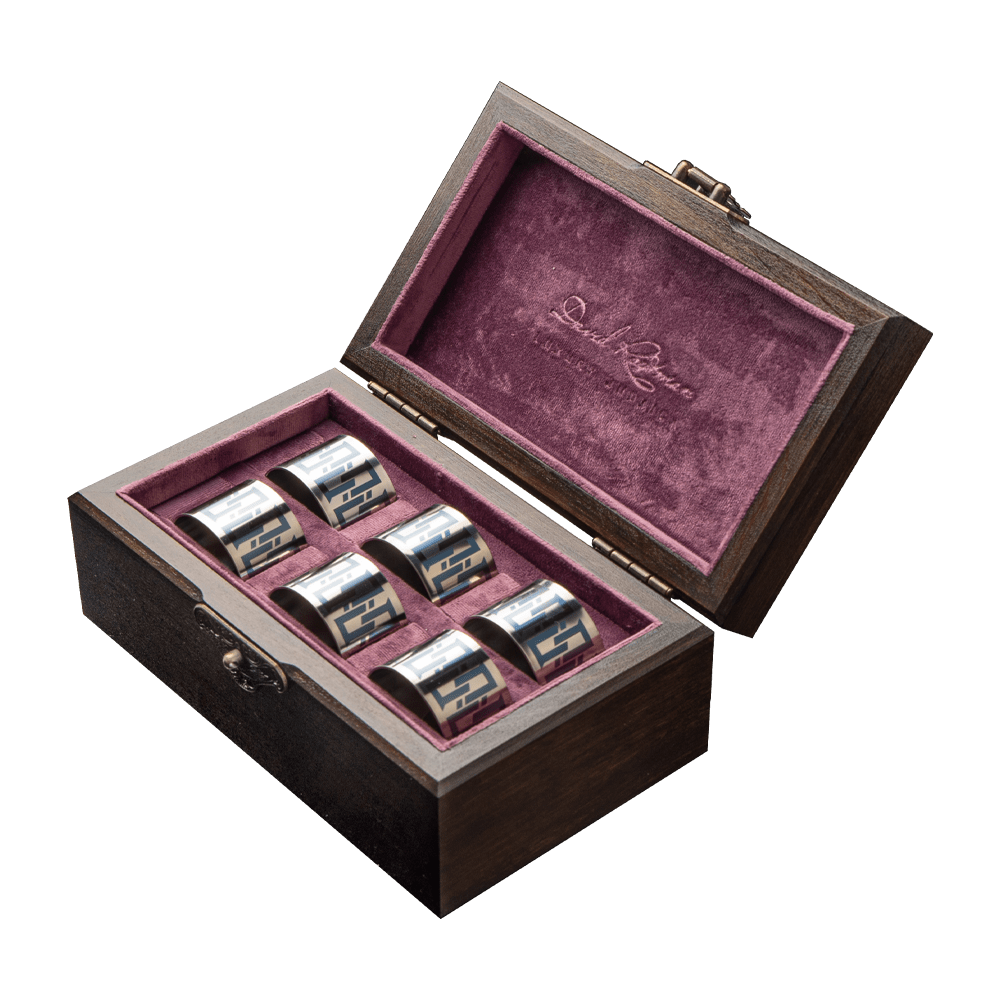Set of 6 napkin rings
