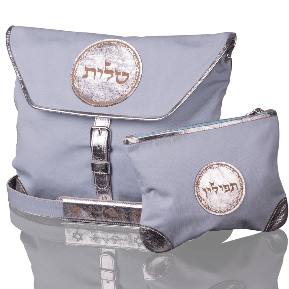 Set "Tzfat" for Tallit and Tefillin made of denim