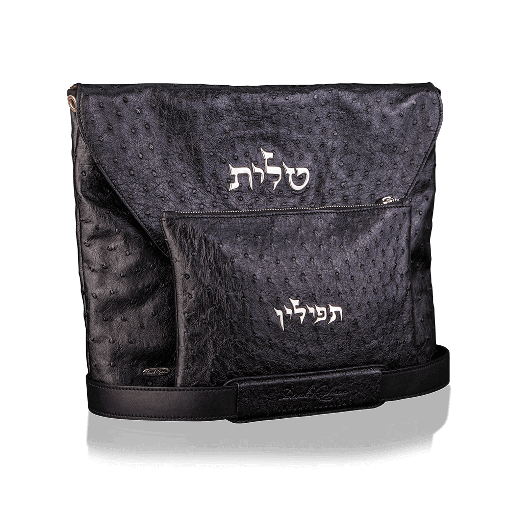 Set "Tzfat" for Tallit and Tefillin made of оstrich