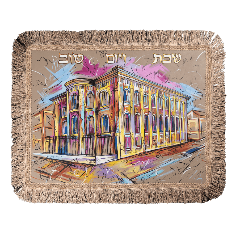 Challah cover with art "Synagogue on Richelievskaya in Odesa"