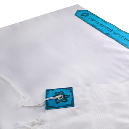 Tallit "King Solomon" made of wool with suede